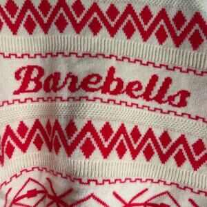 Barebells Protein Bar Promotional Fair Isle Winter Sweater Blend Size Large Red